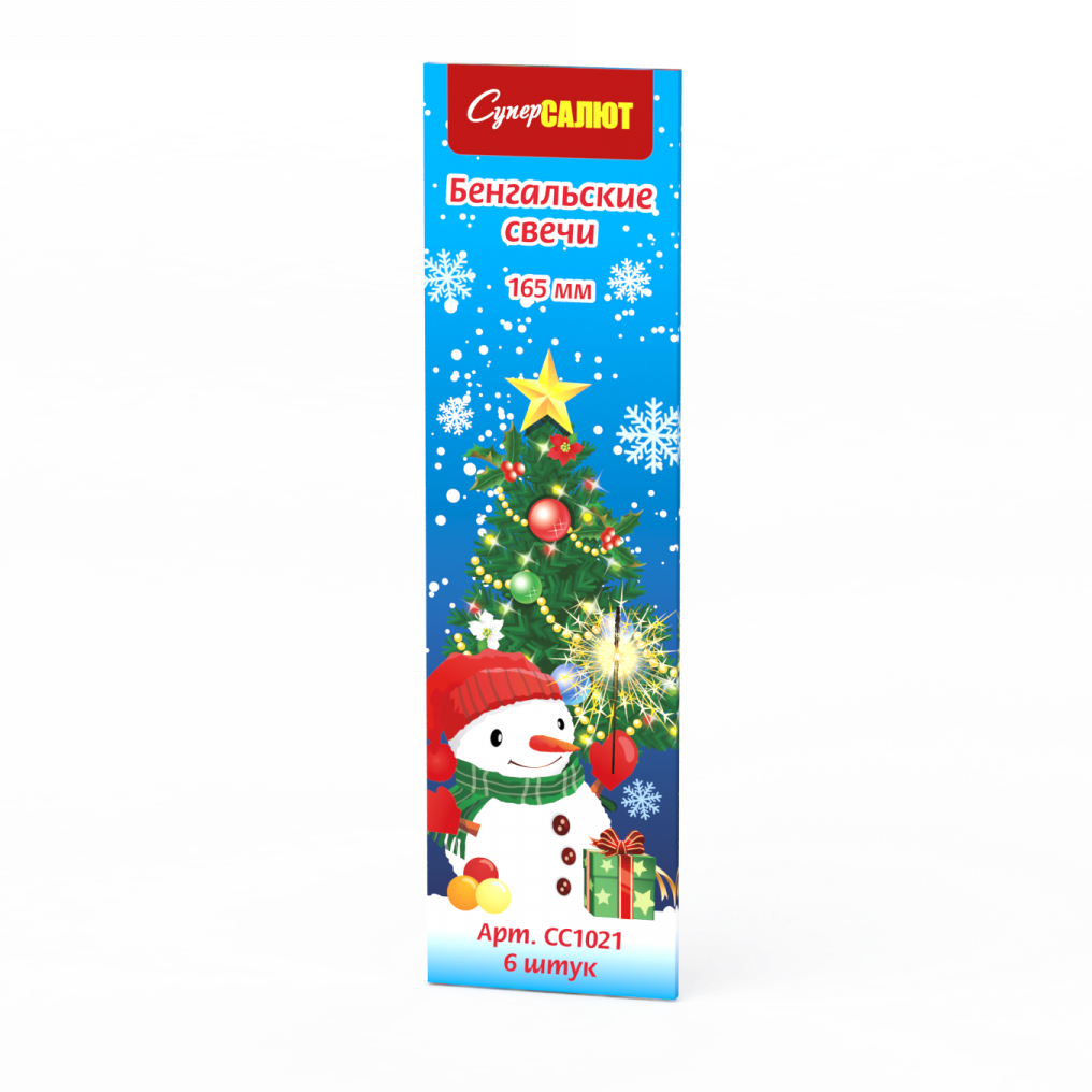 Бенгальская свеча 165мм (6шт) 12/48/6