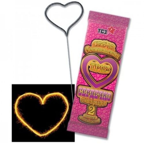 Бенгальская свеча Сердечко (2 шт) 1/100/2