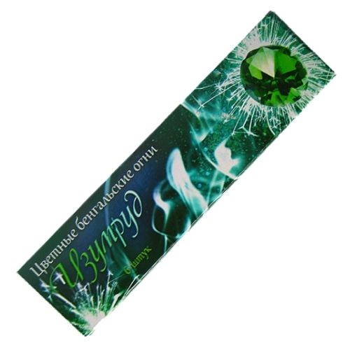 Бенгальские свечи цветопламенные ИЗУМРУД 175ММ. (6ШТ.)