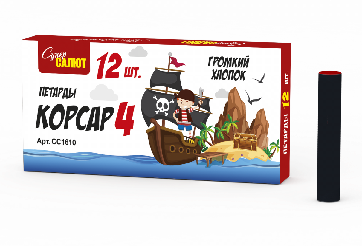 Петарда Корсар 4 (СС) (12 шт) 16/12/12 (192)