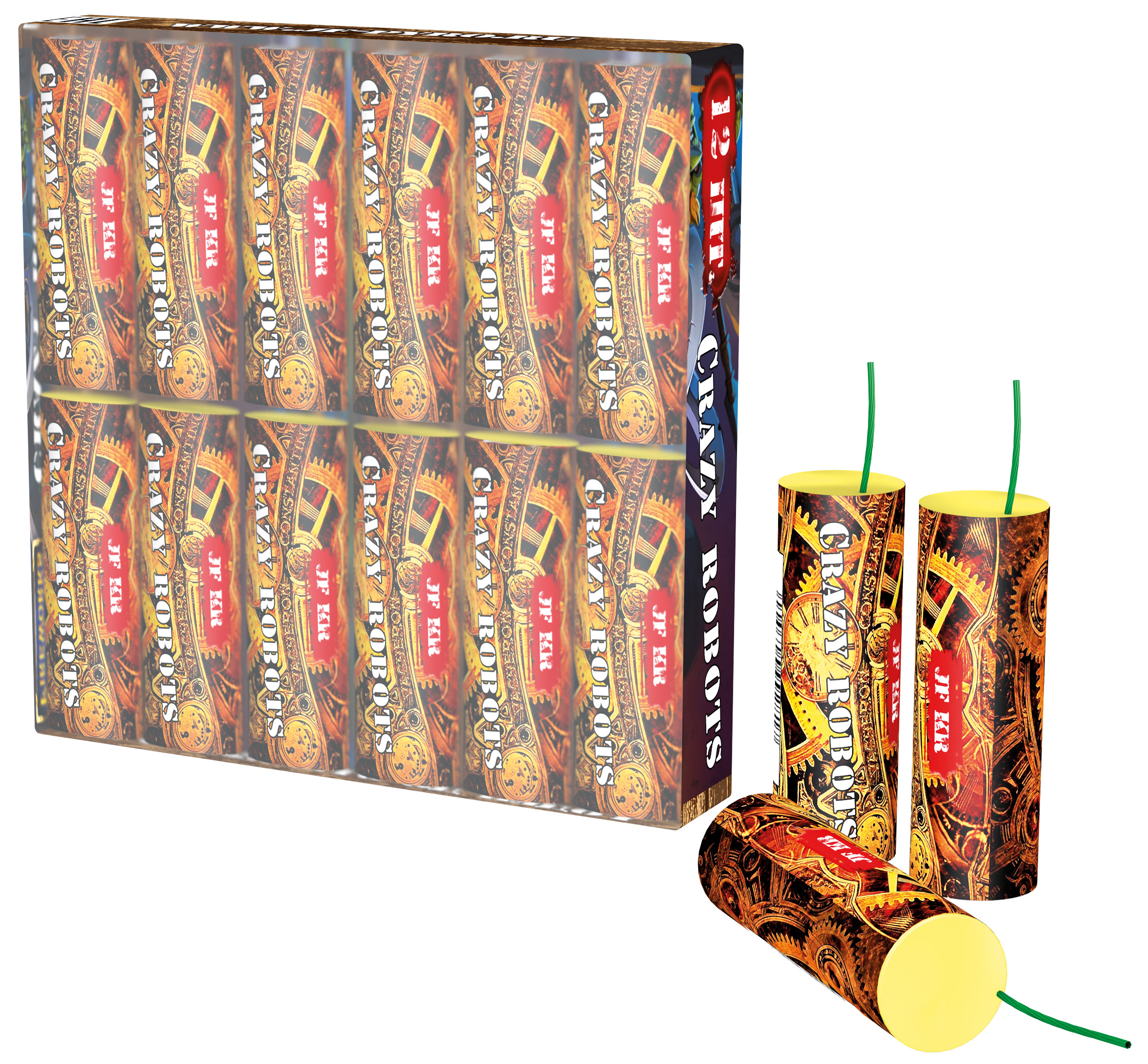 Петарда Крэйзи робот  (12 шт) 72/12