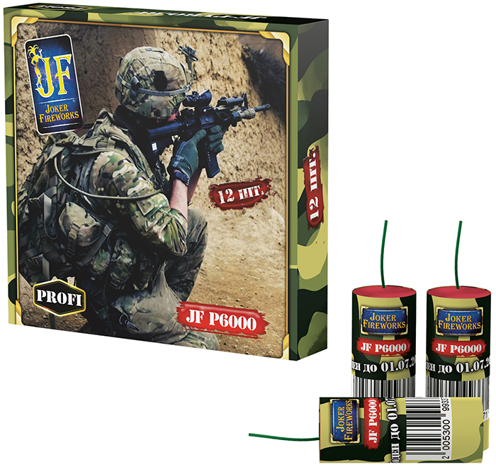 Петарды JF P6000 70*25 (12 шт) 60/12