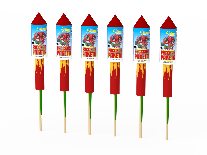 Ракета Русская ракета (6 шт) (1"х6) 24/6