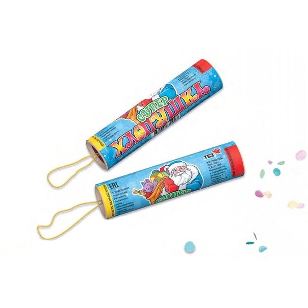 Хлопушка "Супер" (24х100 мм; конфетти) 200/1