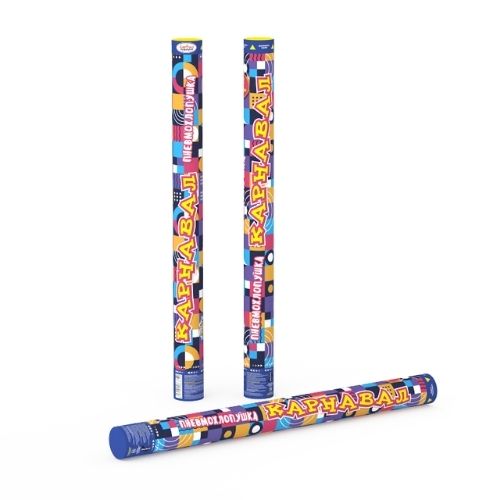 Хлопушка КАРНАВАЛ (ассорти металл.) 60 см 60/1