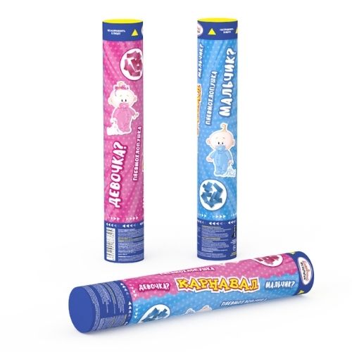 Хлопушка КАРНАВАЛ (конфетти бумажное) 30 см 100/1