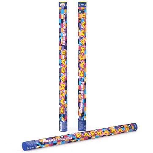 Хлопушка КАРНАВАЛ (конфетти металл.) 80 см 60/1