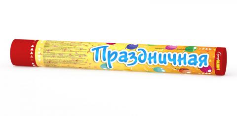 Хлопушка пневматическая (мет. конфетти) Праздничная 40 см (х) 100/1