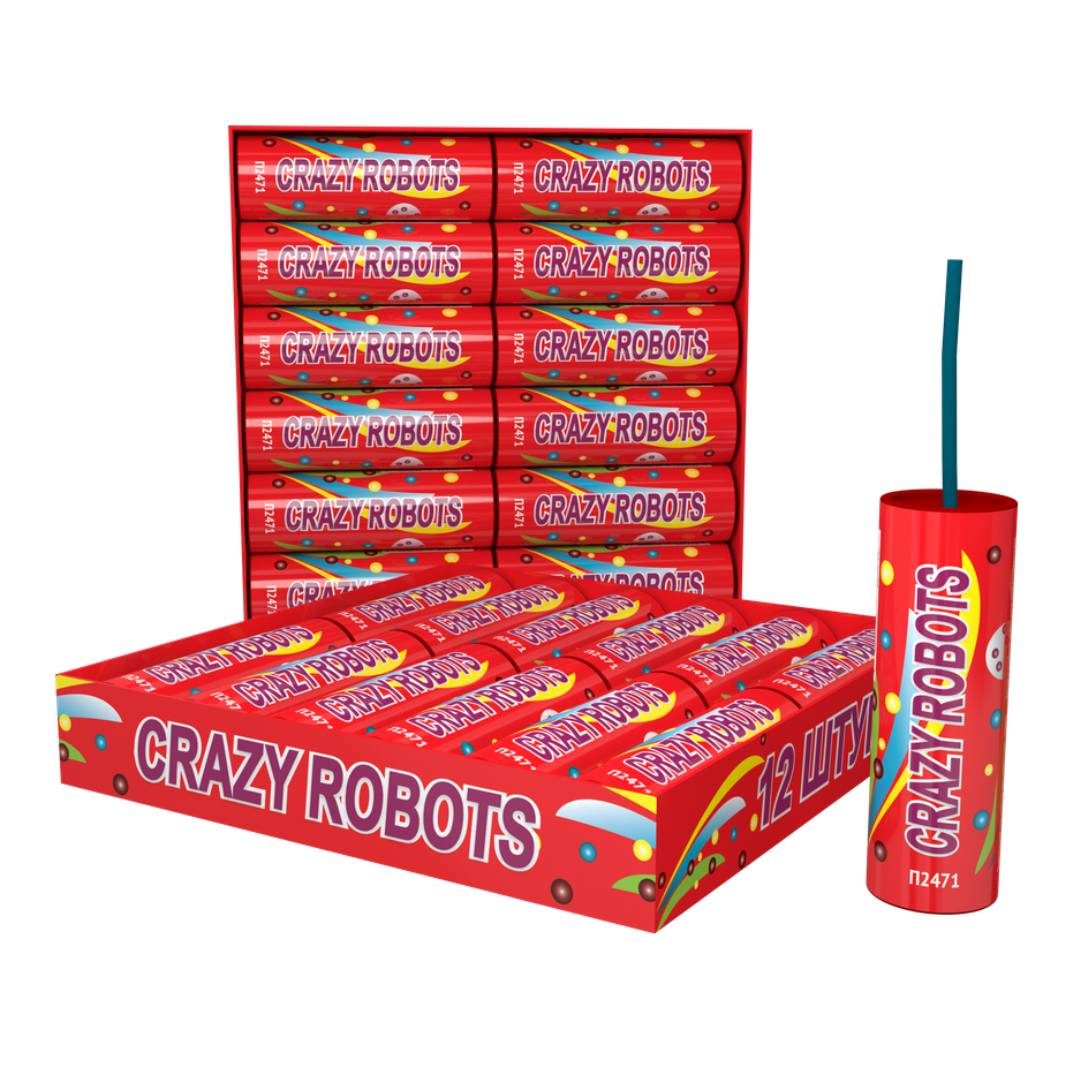 Петарды SUPER CRAZY ROBOTS (12 шт) 40/12